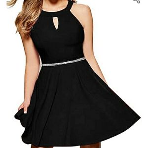 Black Halter Cocktail Dress